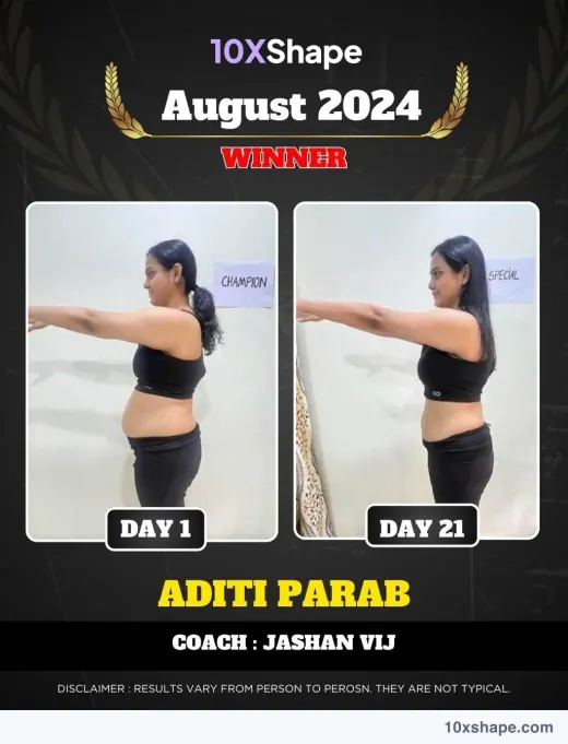 Transformation poster: 21-day challenge, Day 1 and Day 21 (poster 1 of 41)