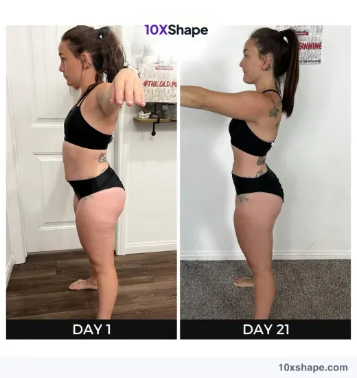 Transformation poster: 21-day challenge, Day 1 and Day 21 (poster 2 of 41)