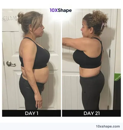 Transformation poster: 21-day challenge, Day 1 and Day 21 (poster 8 of 41)