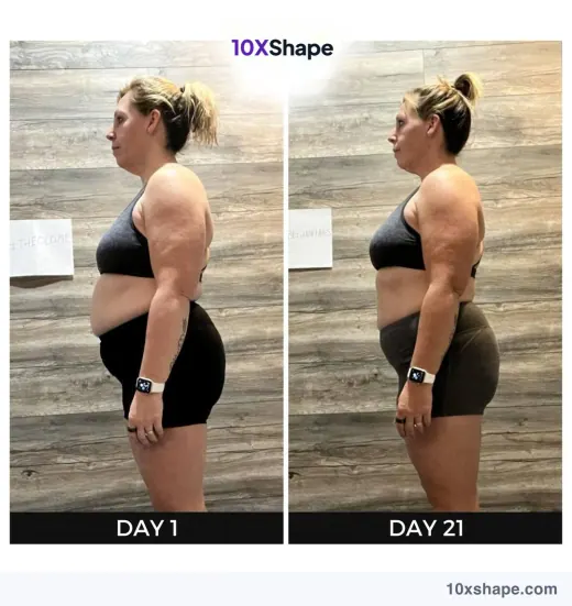 Transformation poster: 21-day challenge, Day 1 and Day 21 (poster 9 of 41)