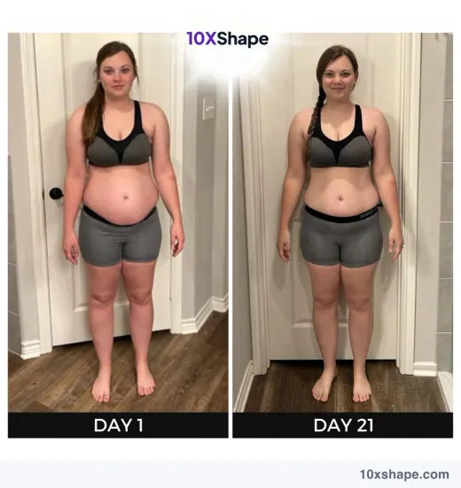 Transformation poster: 21-day challenge, Day 1 and Day 21 (poster 14 of 41)