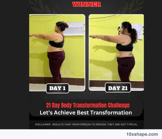 Transformation poster: 21-day challenge, Day 1 and Day 21 (poster 15 of 41)
