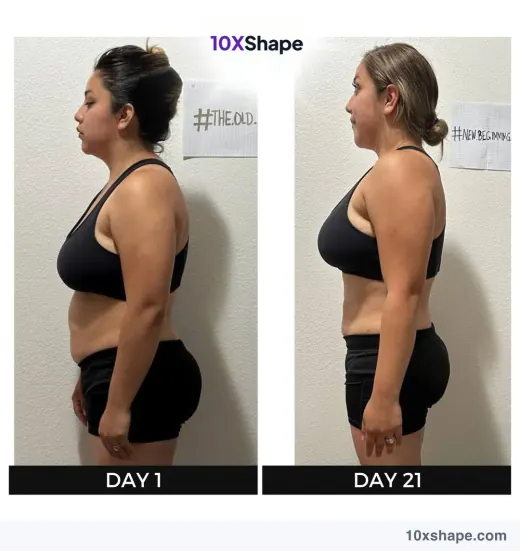 Transformation poster: 21-day challenge, Day 1 and Day 21 (poster 16 of 41)