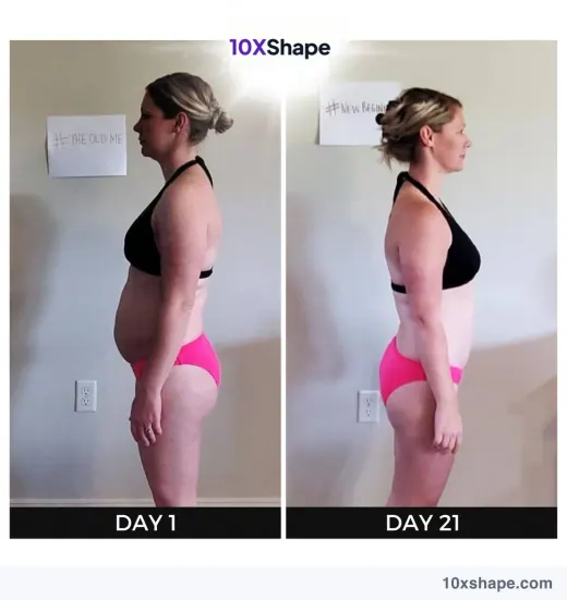 Transformation poster: 21-day challenge, Day 1 and Day 21 (poster 20 of 41)