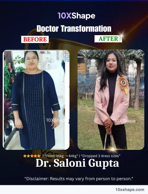 Transformation poster: From 95kg to 64kg, dropped 3 dress sizes
