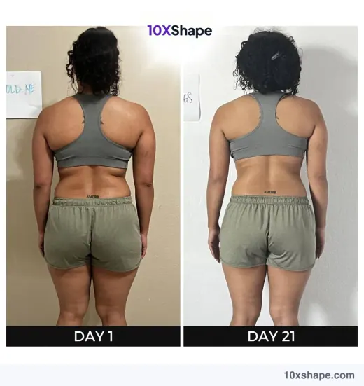 Transformation poster: 21-day challenge, Day 1 and Day 21 (poster 24 of 41)
