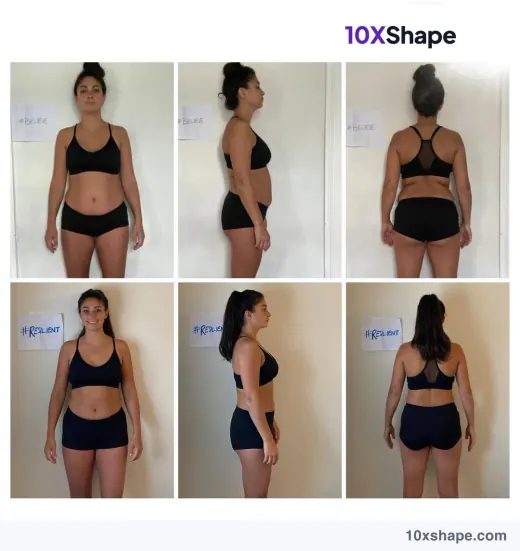 Transformation poster: 21-day challenge, Day 1 and Day 21 (poster 26 of 41)