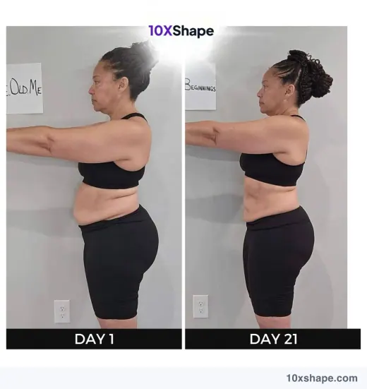 Transformation poster: 21-day challenge, Day 1 and Day 21 (poster 27 of 41)