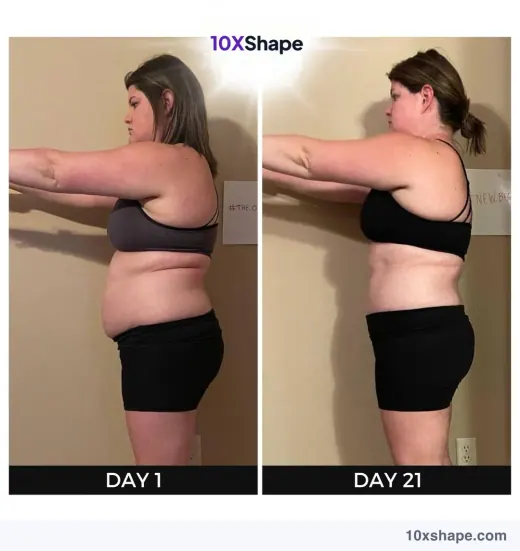 Transformation poster: 21-day challenge, Day 1 and Day 21 (poster 28 of 41)