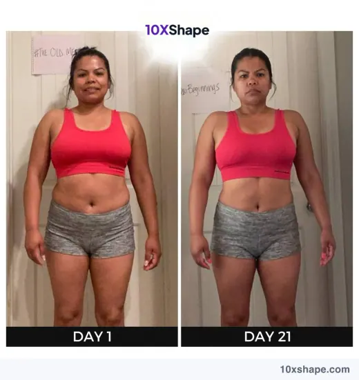 Transformation poster: 21-day challenge, Day 1 and Day 21 (poster 29 of 41)