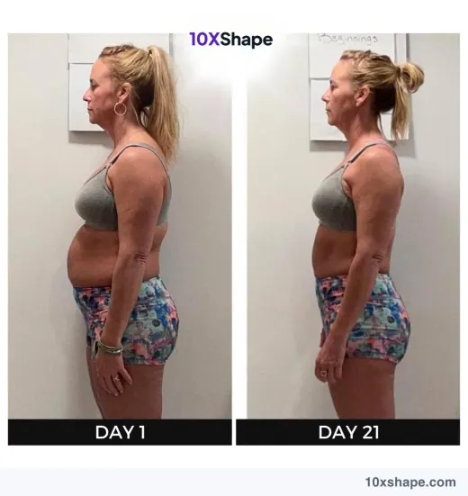 Transformation poster: 21-day challenge, Day 1 and Day 21 (poster 34 of 41)