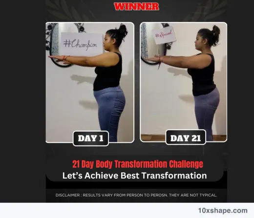 Transformation poster: 21-day challenge, Day 1 and Day 21 (poster 35 of 41)